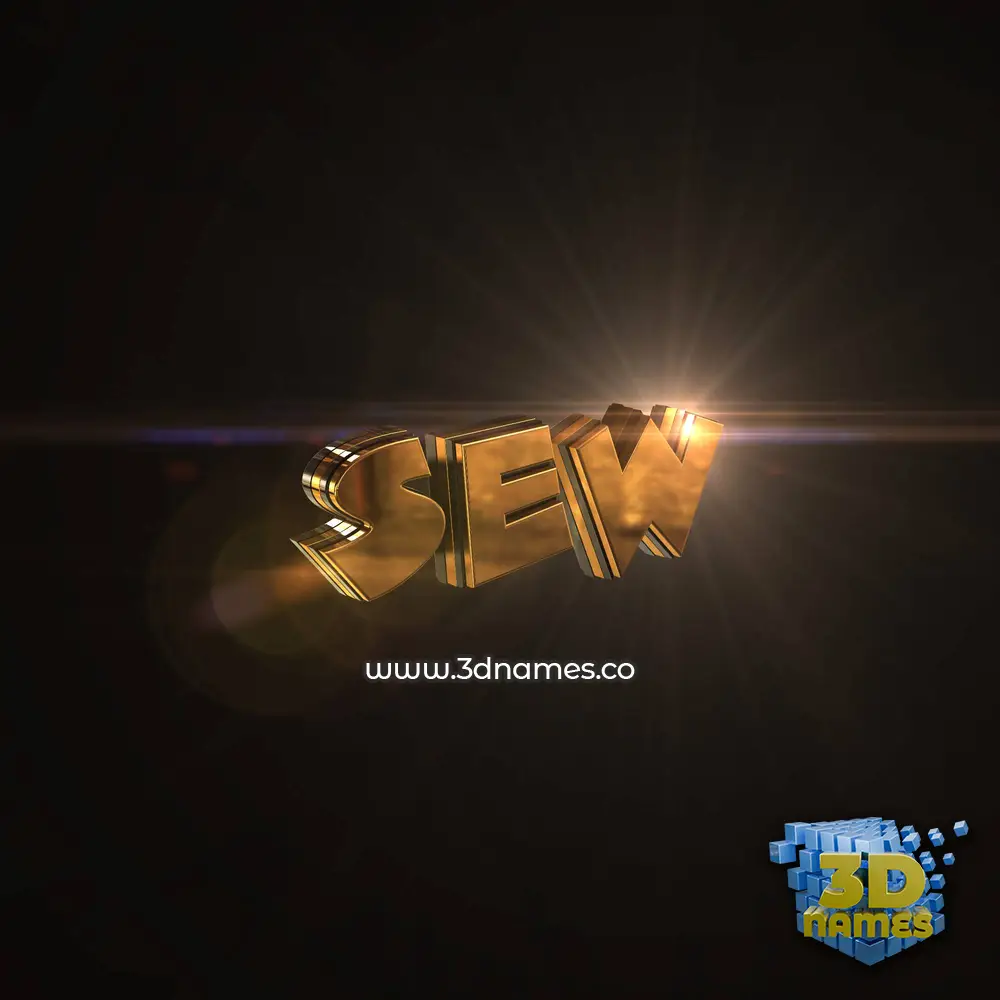 sew in Golden Sparkle style - 3D name wallpaper sew in Golden Sparkle style - 3D name wallpaper
