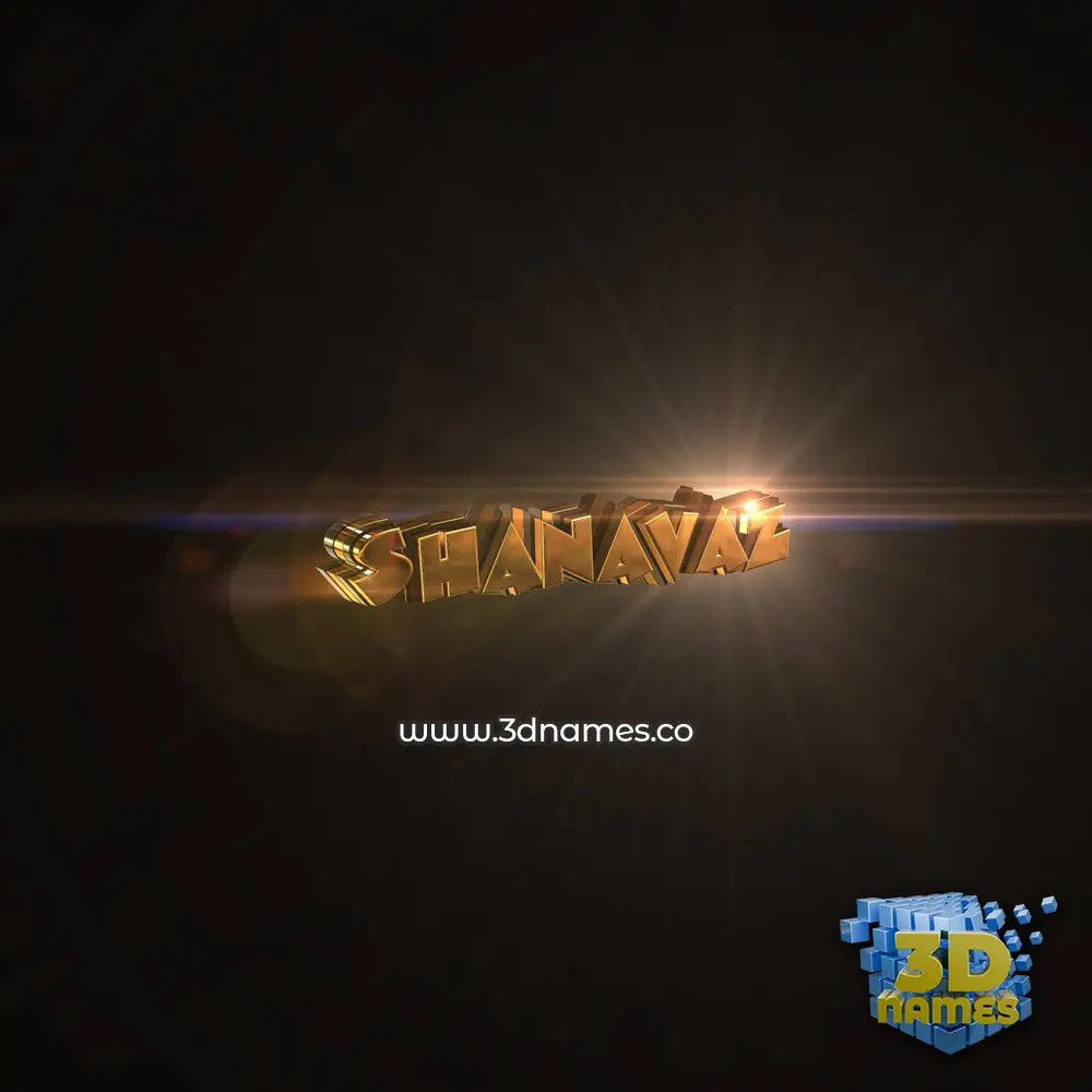 shanavaz in Golden Sparkle style - 3D name wallpaper shanavaz in Golden Sparkle style - 3D name wallpaper