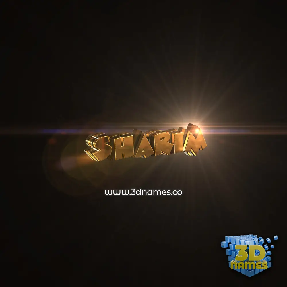 sharim in Golden Sparkle style - 3D name wallpaper sharim in Golden Sparkle style - 3D name wallpaper
