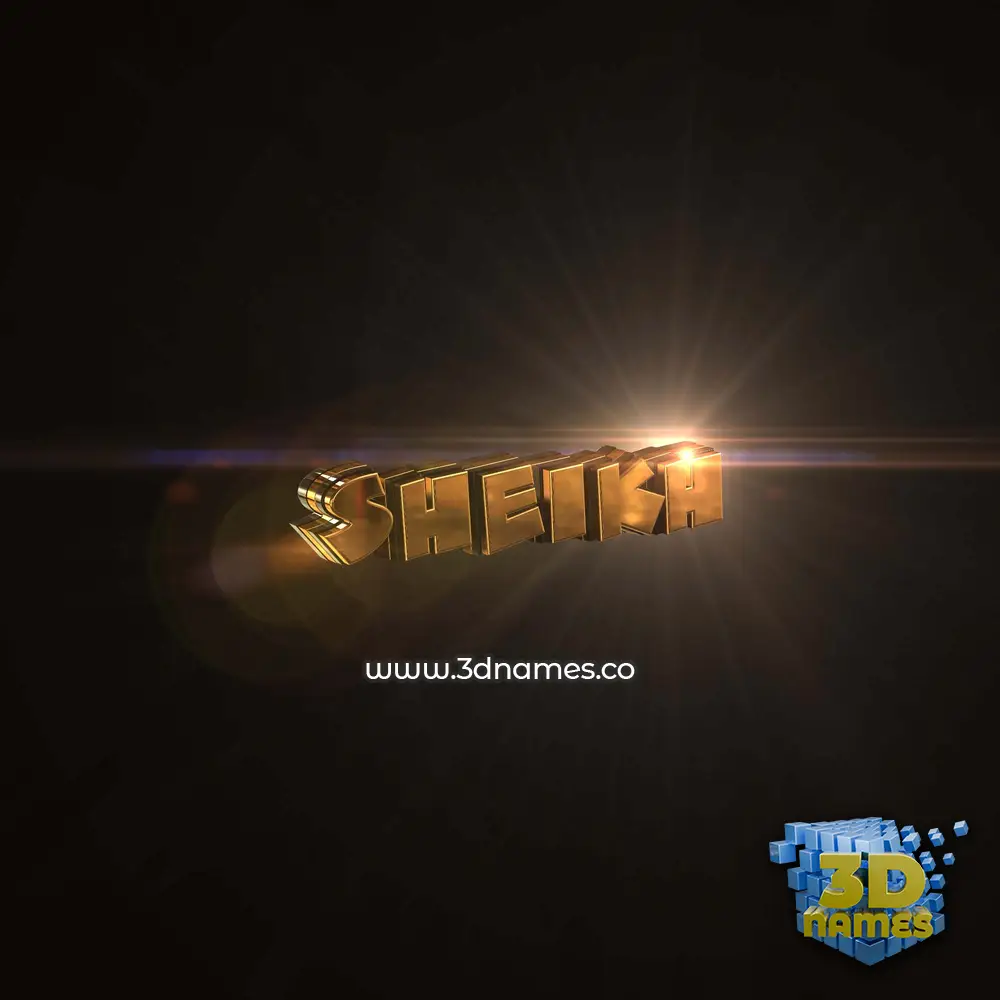 sheikh in Golden Sparkle style - 3D name wallpaper sheikh in Golden Sparkle style - 3D name wallpaper