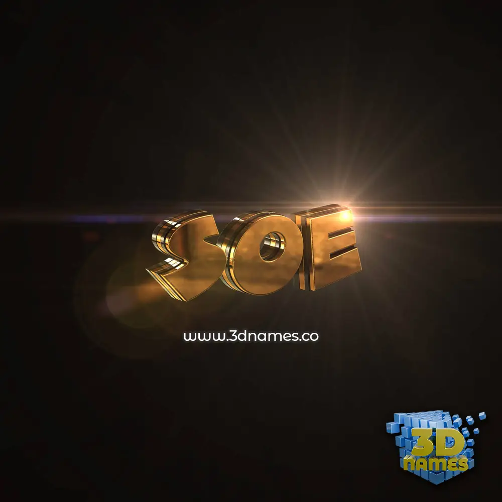 soe in Golden Sparkle style - 3D name wallpaper soe in Golden Sparkle style - 3D name wallpaper