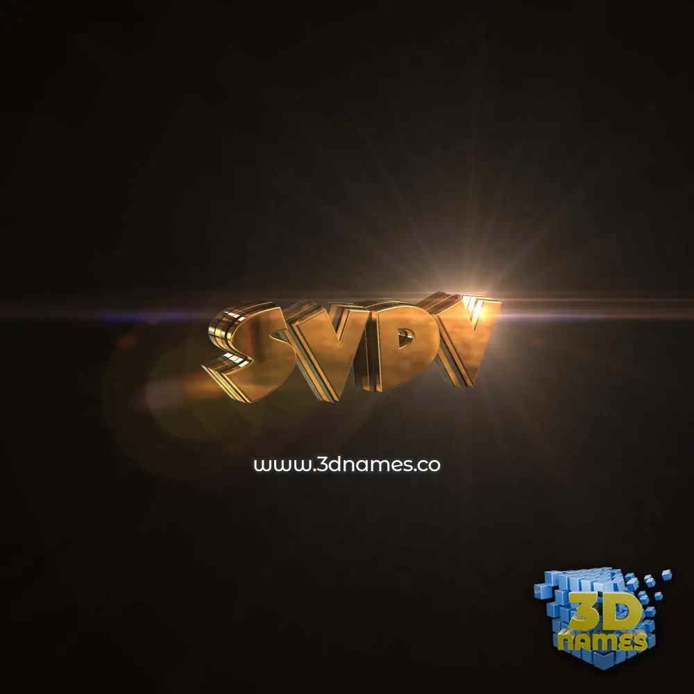 svdv in Golden Sparkle style - 3D name wallpaper svdv in Golden Sparkle style - 3D name wallpaper
