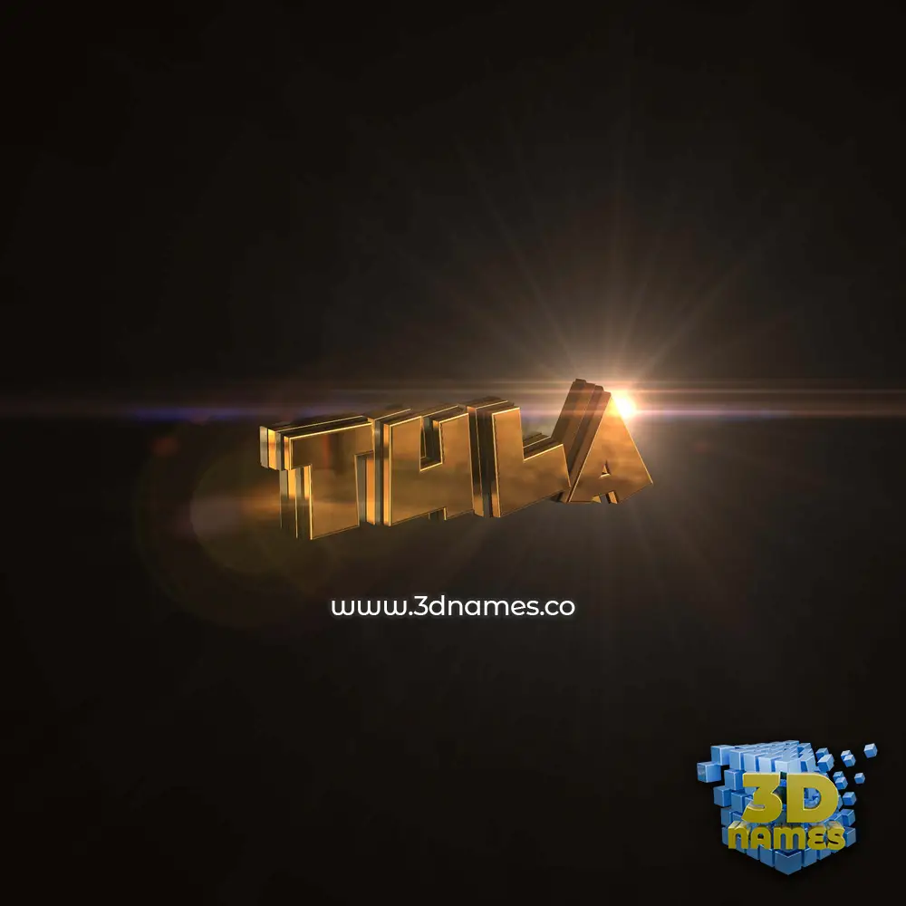 tula in Golden Sparkle style - 3D name wallpaper