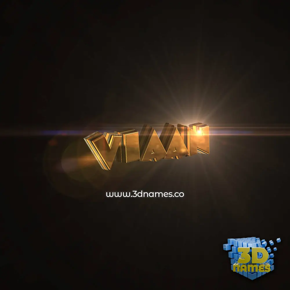 viaan in Golden Sparkle style - 3D name wallpaper