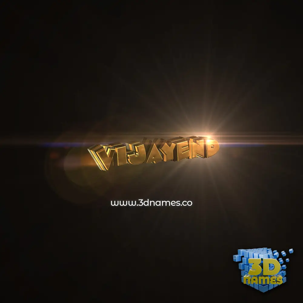 vijayend in Golden Sparkle style - 3D name wallpaper