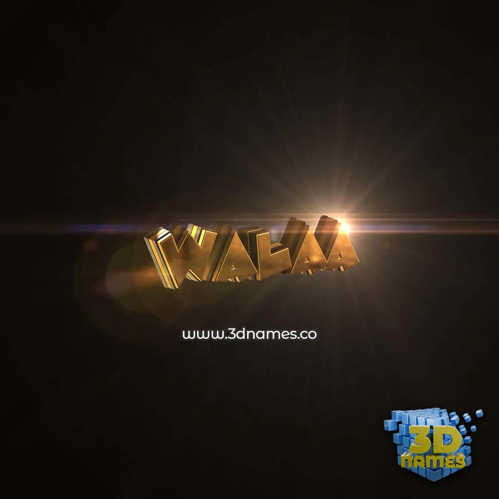 walaa in Golden Sparkle style - 3D name wallpaper walaa in Golden Sparkle style - 3D name wallpaper