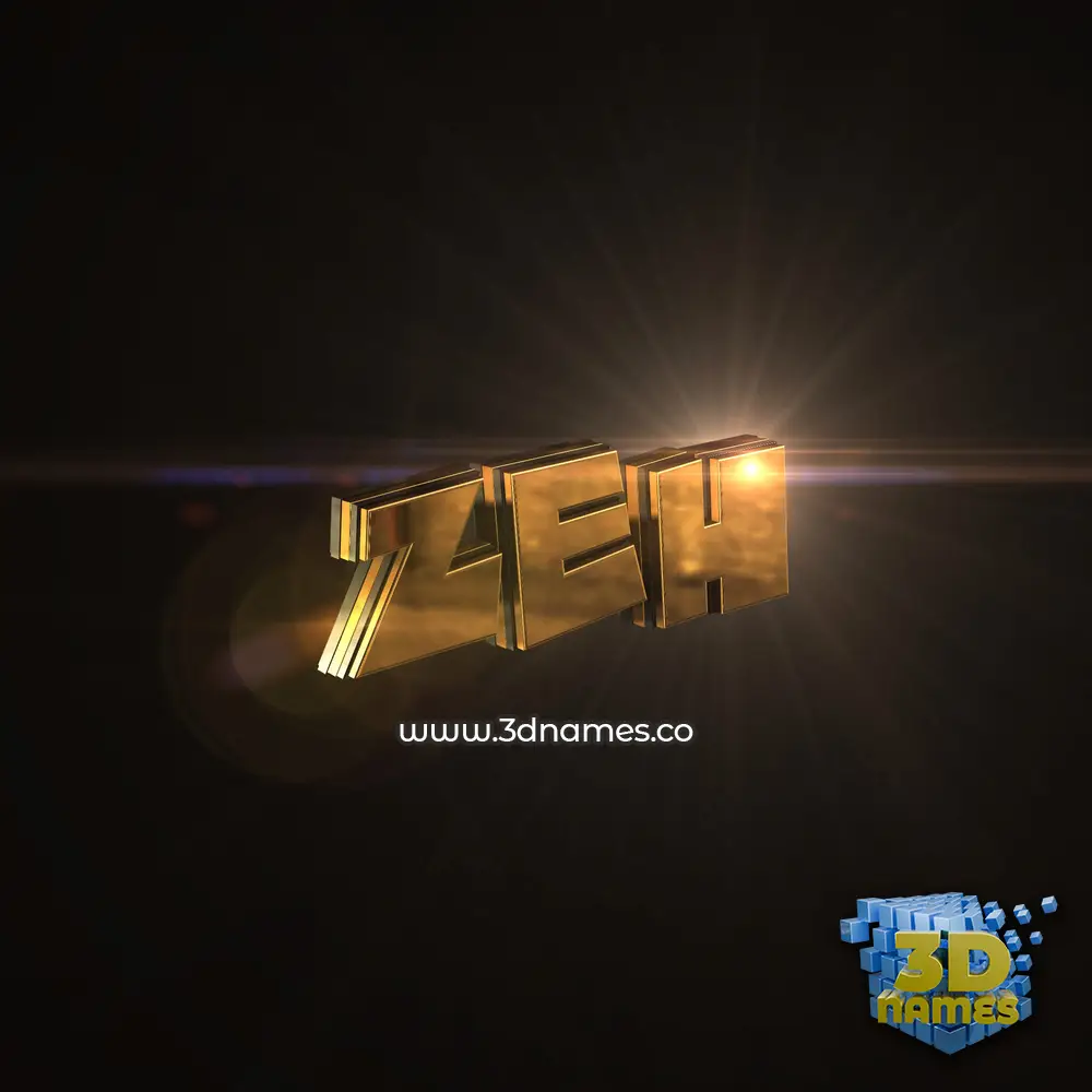 zeh in Golden Sparkle style - 3D name wallpaper zeh in Golden Sparkle style - 3D name wallpaper