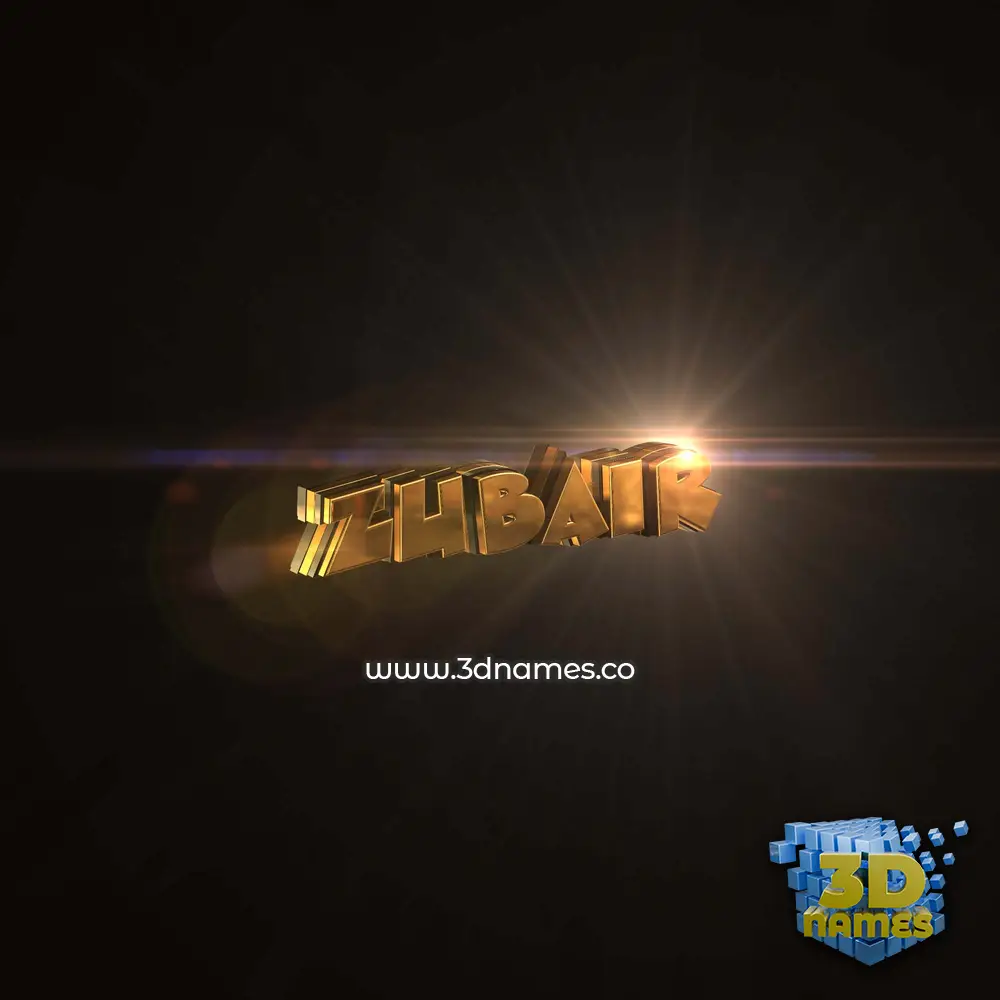 zubair in Golden Sparkle style - 3D name wallpaper zubair in Golden Sparkle style - 3D name wallpaper