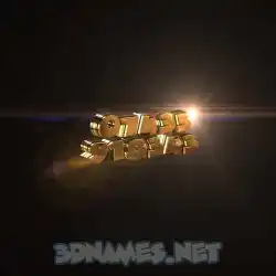07435 918343 in Golden Sparkle style - 3D name wallpaper