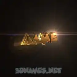 aame in Golden Sparkle style - 3D name wallpaper