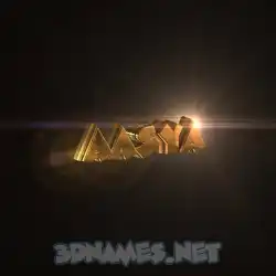 aasya in Golden Sparkle style - 3D name wallpaper