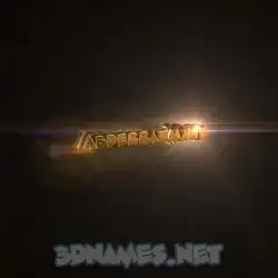 abderrahmane in Golden Sparkle style - 3D name wallpaper
