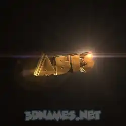abis in Golden Sparkle style - 3D name wallpaper