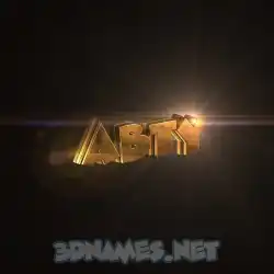 abty in Golden Sparkle style - 3D name wallpaper