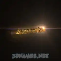 abzdastar in Golden Sparkle style - 3D name wallpaper