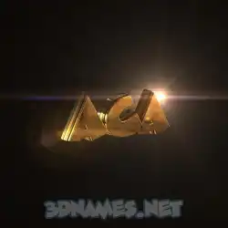 aca in Golden Sparkle style - 3D name wallpaper