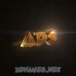 ads in Golden Sparkle style - 3D name wallpaper