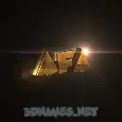 afa in Golden Sparkle style - 3D name wallpaper