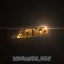 aiko in Golden Sparkle style - 3D name wallpaper