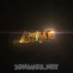 aime in Golden Sparkle style - 3D name wallpaper
