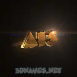 ais in Golden Sparkle style - 3D name wallpaper