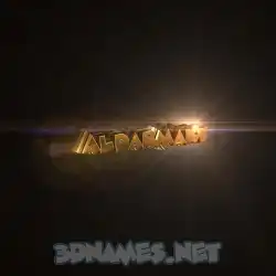 aldarmaki in Golden Sparkle style - 3D name wallpaper