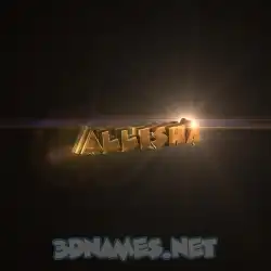allisha in Golden Sparkle style - 3D name wallpaper