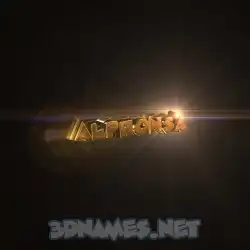 alphonsa in Golden Sparkle style - 3D name wallpaper