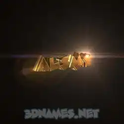 alsmy in Golden Sparkle style - 3D name wallpaper