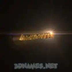 alypotter in Golden Sparkle style - 3D name wallpaper