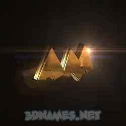 am in Golden Sparkle style - 3D name wallpaper