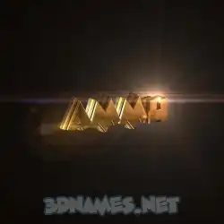 ammu in Golden Sparkle style - 3D name wallpaper