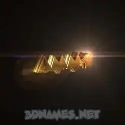ammy in Golden Sparkle style - 3D name wallpaper