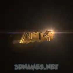 anly in Golden Sparkle style - 3D name wallpaper