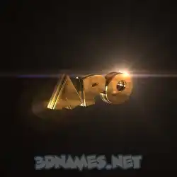 apo in Golden Sparkle style - 3D name wallpaper