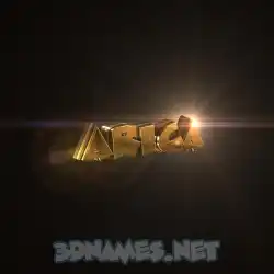 arica in Golden Sparkle style - 3D name wallpaper