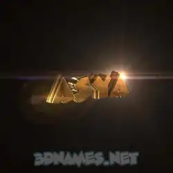 asya in Golden Sparkle style - 3D name wallpaper