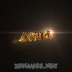 avula in Golden Sparkle style - 3D name wallpaper