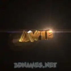 awie in Golden Sparkle style - 3D name wallpaper