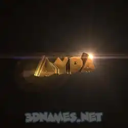 ayda in Golden Sparkle style - 3D name wallpaper