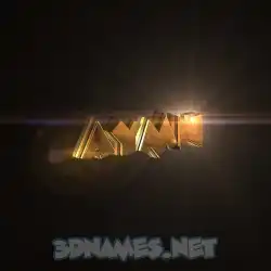 aymn in Golden Sparkle style - 3D name wallpaper