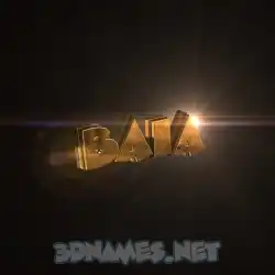 baia in Golden Sparkle style - 3D name wallpaper