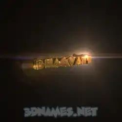 bhagvati in Golden Sparkle style - 3D name wallpaper