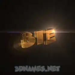 bie in Golden Sparkle style - 3D name wallpaper