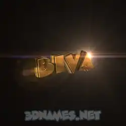 biva in Golden Sparkle style - 3D name wallpaper