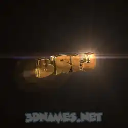 brij in Golden Sparkle style - 3D name wallpaper