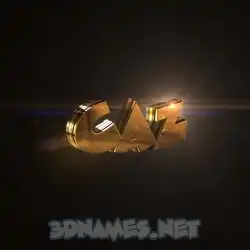 caz in Golden Sparkle style - 3D name wallpaper