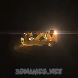 ccm in Golden Sparkle style - 3D name wallpaper