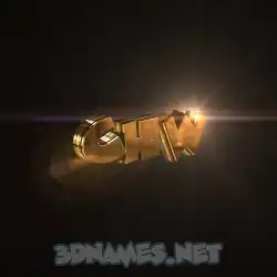chw in Golden Sparkle style - 3D name wallpaper