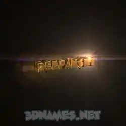 deepanshi in Golden Sparkle style - 3D name wallpaper
